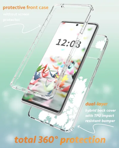 Vista 3 de for Google Pixel 7 Case，Google 7 Phone Case，for Girls Women Cover Design Dual Layer Slim Fit Drop Proof Impact Resistant Shockproof Clear Case