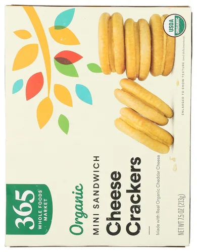 Vista 4 de 365 by Whole Foods Market, Galletas de mini sándwich de queso orgánico, 7.5 onzas