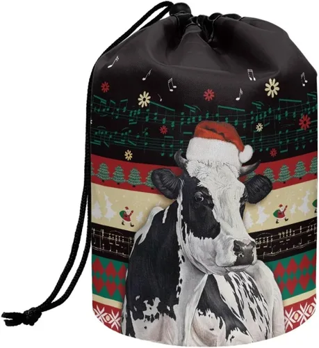 Vista 7 de Poceacles Bolsas de maquillaje con cordón para mujer, bolsa de cosméticos de viaje, multifuncional, bolsa de almacenamiento, Margarita azul