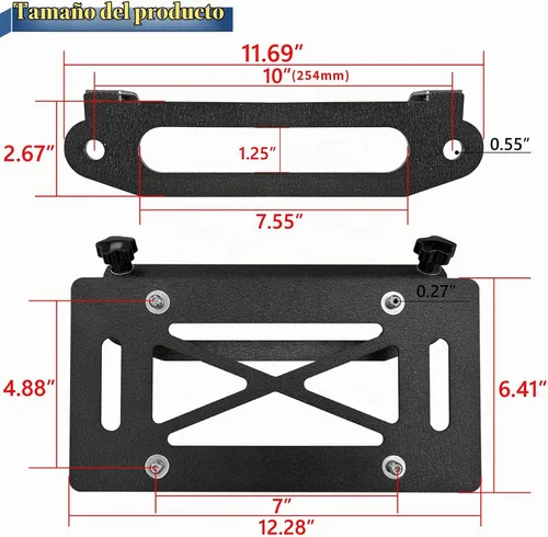 Vista 5 de [Usado] Soporte Desmontable para Placa de Matrícula Hawse Fairlead, Soporte de Placa de Matrícula para Cabrestante de Servicio Pesado - Soporte
