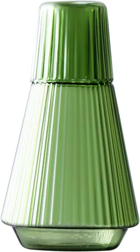 Vista 12 de Sizikato Jarra de agua de vidrio de borosilicato ámbar de 26 onzas con vaso de cristal.