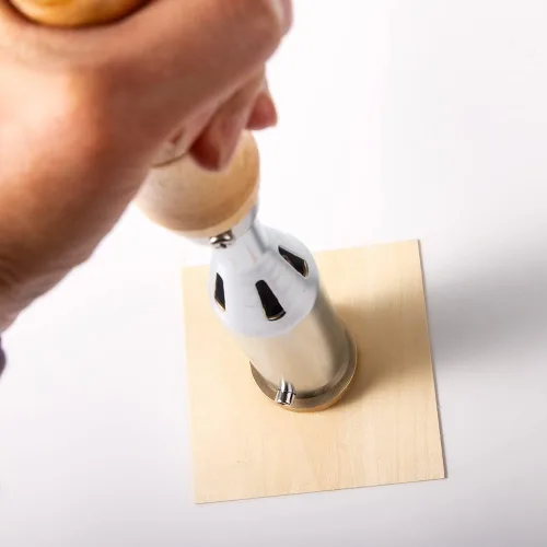 Vista 7 de STAMTECH Hierro eléctrico personalizado de marca para madera, sellos de letras para quemar madera, herramientas de madera para alimentos de cuero