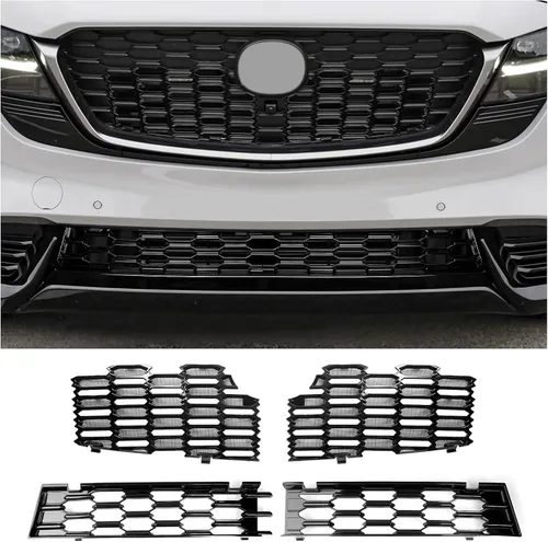 Vista 6 de CDEFG 2 piezas para parrilla delantera Mazda CX-5 2026, insertos de malla, protector de rejilla delantera inferior para Mazda CX5 2026, accesorios