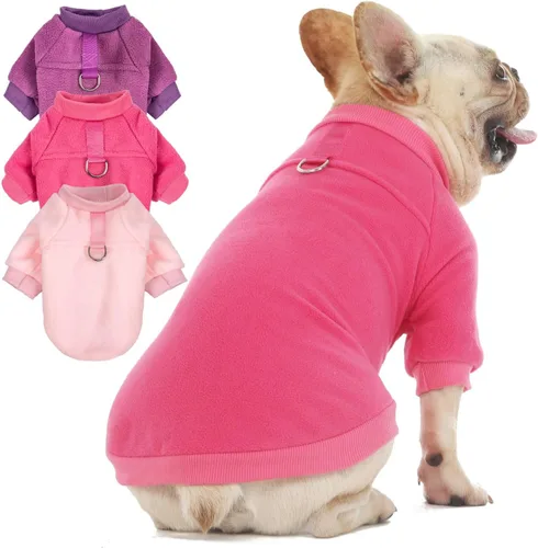 Vista 11 de ChiDogz Ropa para gatos y perros Ropa para perros y gatos Sudadera elástica y cálida para perro, suéter para cachorros y gatos con correa