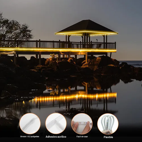 Vista 8 de Tira de la prenda impermeable al aire libre 540 LED de las luces LED Blanco cálido