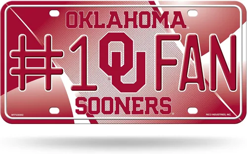 Vista 14 de Rico Industries NCAA - Placa de matrícula metálica unisex para adultos #1