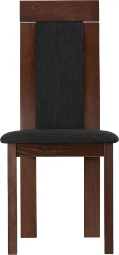 Vista 7 de Cortesi Home Silla de comedor Tia en tela de carbón, acabado nogal (juego de 2)