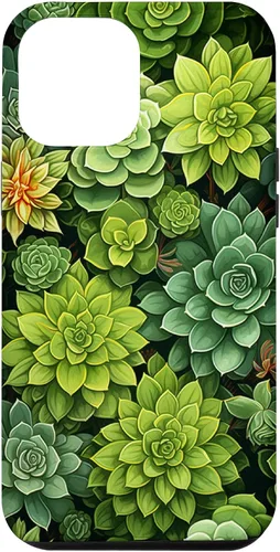 Vista 26 de Succulent Plant Botanical Green Floral Pattern Flower Cactus Case for iPhone 17