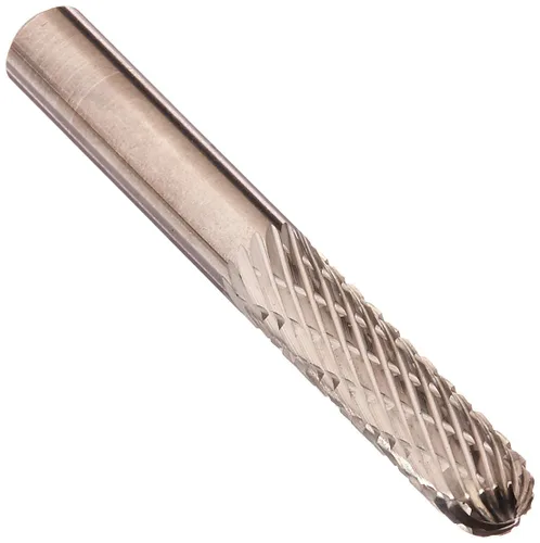 Vista 76 de Drill America SA-1 Rebaba de carburo/lima giratoria cilíndrica de doble corte para amoladora de troquel de 1/4" de diámetro x 5/8" de longitud