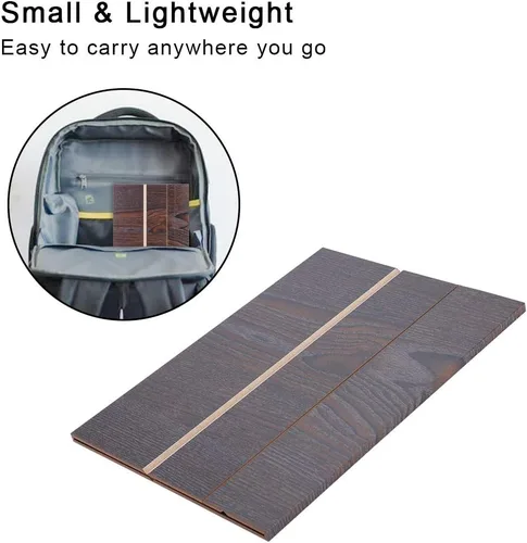 Vista 7 de flexman Lupa de pantalla de 12 pulgadas para smartphone, ampliadora de pantalla de protección ocular de madera, soporte plegable ligero para Marrón