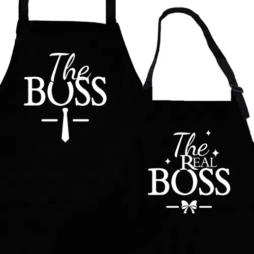 Vista 12 de Rosoz Funny Couple Aprons - Gift Ideas For Her Him - Kitchen Cooking Set - Birthday, Wedding, Anniversary, Bridal Shower