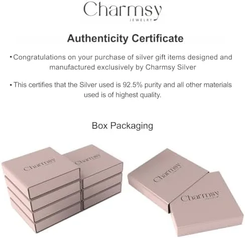 Vista 6 de Charmsy - Aretes colgantes con nudo infinito, plata de ley 925 para mujeres y adolescentes