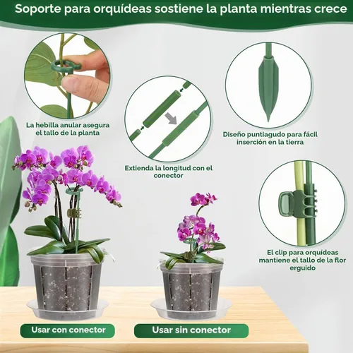 Vista 6 de Paquete de 16 macetas de plástico para orquídeas con agujeros, 4, 5, 6 16