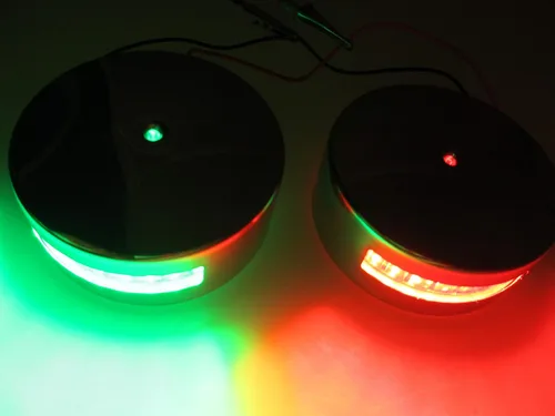 Vista 6 de Pactrade Marine Luz de navegación horizontal SS304 LED Verde Estribor Puerto Rojo