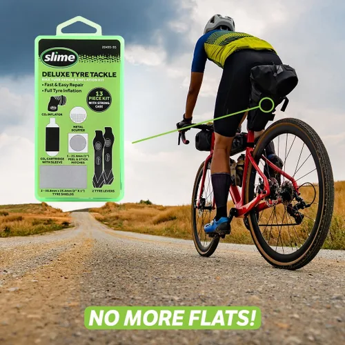 Vista 2 de Slime Deluxe Tire Tackle: Bike Tube Repair & Inflation Kit