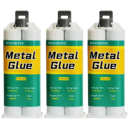 Vista 9 de Pegamento de Metal, Adhesivos de Soldadura Epoxi, Alta Resistencia Une Metales a Metales, Pegamento de Reparación, para Metal Plástico Acero Fibra
