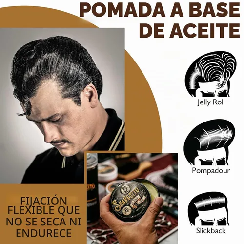 Vista 6 de Suavecito Pomada a base de aceite lata de 3 onzas – Aroma original peinado de larga duración, alto brillo saludable, para todo tipo de cabello