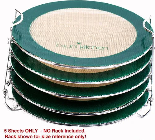 Vista 6 de 5 hojas deshidratantes compatibles con el deshidratador Ninja Foodi – 8 pulgadas de secado antiadherente de hierbas chips de cuero de frutas Jerky