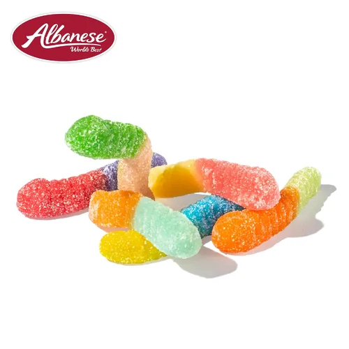 Vista 3 de Albanese World's Best Sour 12 Flavor Mini Gummi Worms Bolsa de caramelos de 0.85 onzas, paquete de 200 12 sabores ácidos únicos, sin gluten, sin