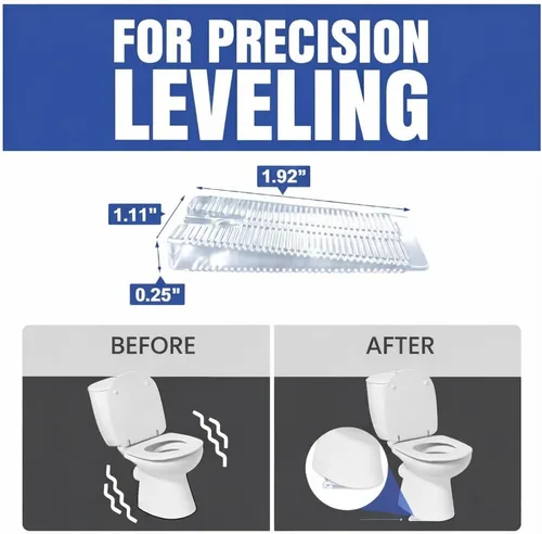 Vista 4 de WOBBLE WEDGES Cuñas de nivelación resistentes fabricadas en los Estados Unidos, las cuñas de plástico rígido originales para nivelar muebles, mesas