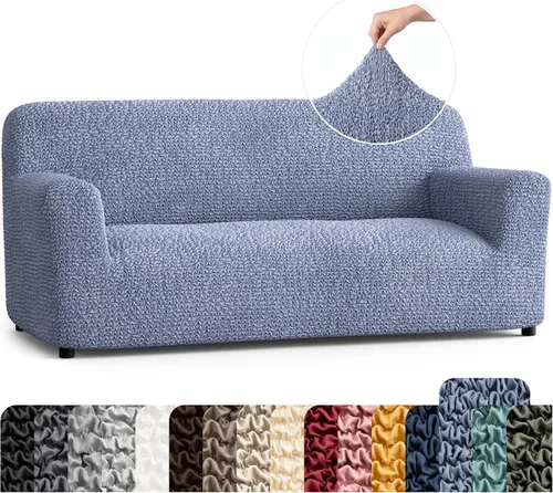Vista 67 de PAULATO BY GA.I.CO. Funda para Silla - Funda para Sillón - Funda para Sillón - Funda de Tela Suave - Protector de Muebles Elegante de Ajuste Ceniza