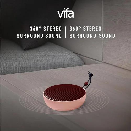 Vista 4 de Vifa Altavoz Bluetooth de la ciudad, altavoz inalámbrico portátil, Bluetooth 5.0/emparejamiento dual/IPX4 impermeable, audio de alta fidelidad