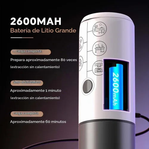 Vista 6 de Cafetera portátil 3 en 1 para RV, SUV y oficina Negro