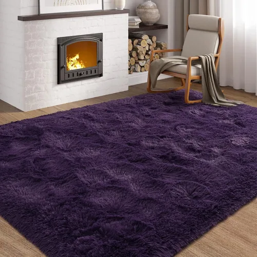 Vista 151 de Softlife Alfombra naranja para dormitorio, alfombra de felpa esponjosa para sala de estar para niñas, alfombra lanuda para niños, alfombra suave
