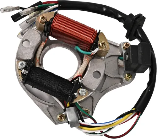 Vista 4 de Trkimal Arnés de cableado eléctrico completo, bobina de estator, interruptor CDI, interruptor de encendido, relé solenoide, bujía para ATV de 4