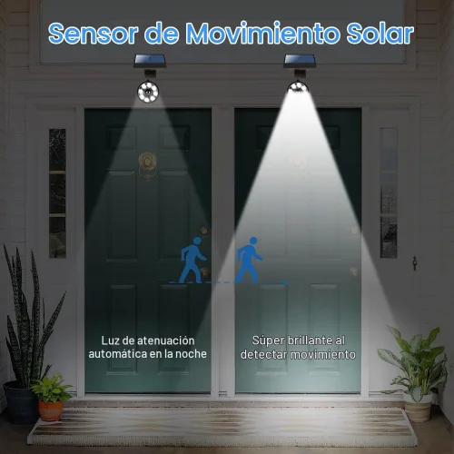 Vista 3 de Luz solar LED con sensor de movimiento de 1400 lúmenes de 5W (equivalente a 110W)DrawGreen luces solares para exterior, inalámbricas, luces