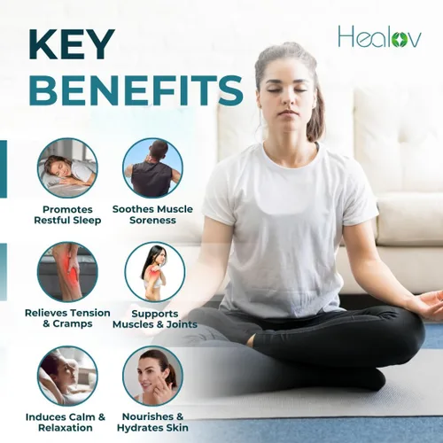 Vista 2 de Loción de magnesio – Crema calmante pura para relajación, mejor sueño, salud muscular, cuidado de piernas y articulaciones – Mantequilla tópica