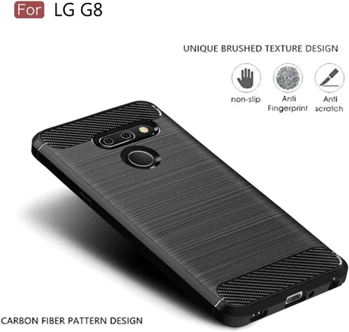 Vista 3 de Funda LG G8 ThinQ - TPU absorción de impactos - Biseles elevados - Negro