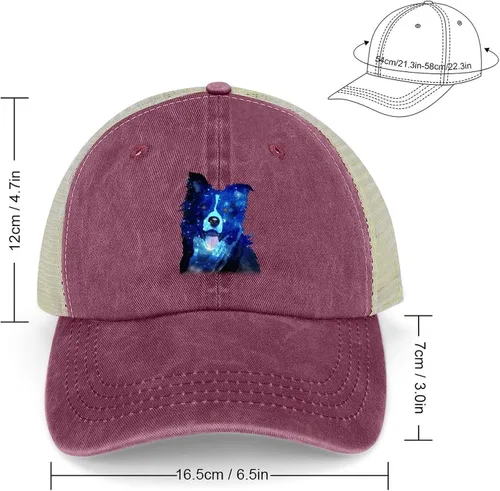 Vista 2 de Border Collie - Gorra de béisbol de malla ajustable para hombre y mujer