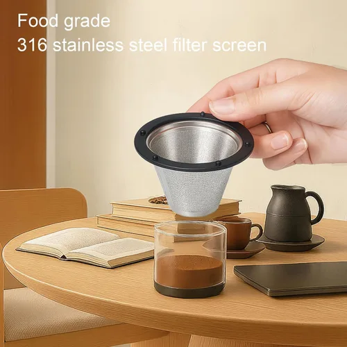 Vista 5 de Generic Molinillo de café eléctrico portátil con mango recargable por USB, parada automática, silencioso, ajustable, pequeño, de acero inoxidable