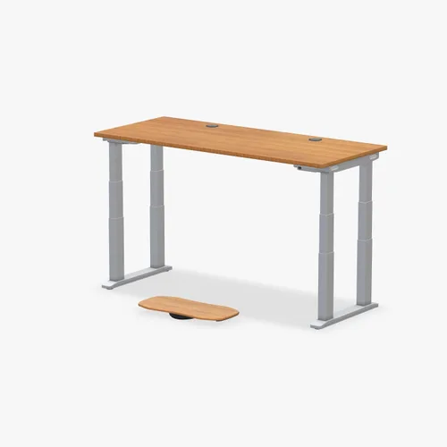 Vista 9 de UPLIFT DESK Bamboo Curve - Escritorio eléctrico de pie V2 (60 x 30 pulgadas), escritorio de pie ajustable de 4 patas, teclado avanzado, ojales