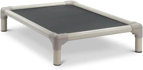 Vista 9 de Kuranda Cama elevada para mascotas a prueba de masticación, PVC almendra, 30 x 20 pulgadas, vinilo resistente, color burdeos