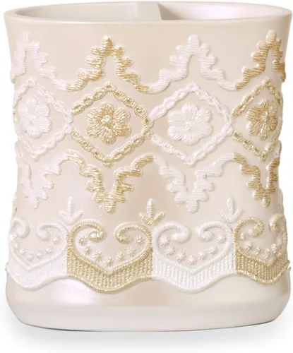 Vista 12 de Popular Bath Arabella - Cortina de ducha de lujo beige – Elegante decoración de baño, impermeable, resistente al moho, resistente a la decoloración