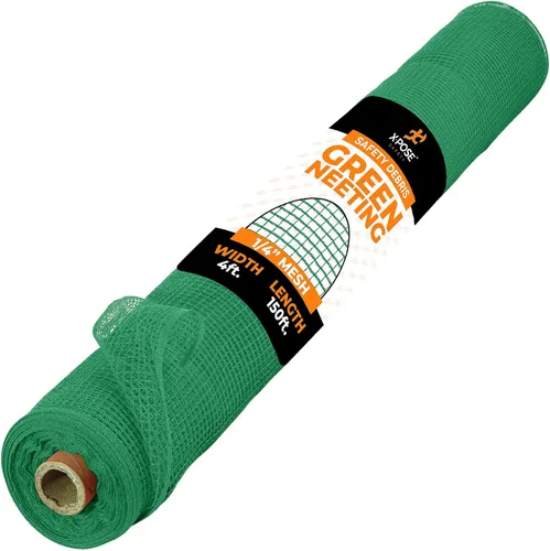 Vista 10 de Xpose Safety Red de seguridad para construcción de Xpose Safety - Rollo de material temporal de 150 pies, malla de 1/4" para cerca de andamio
