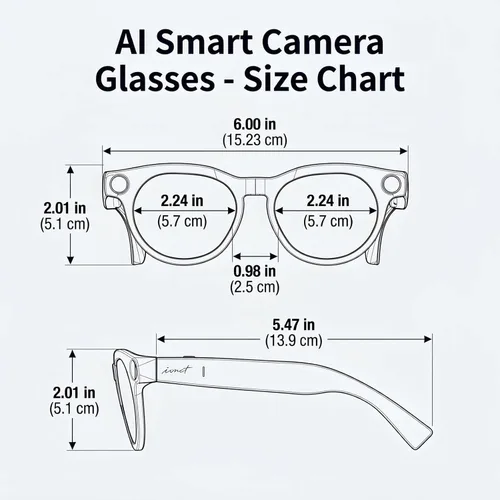 Vista 8 de AI Smart Glasses with Camera, 4K HD Video Recording Sunglasses