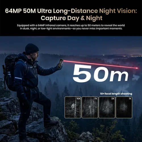 Vista 4 de FOSSIBOT Smartphone con medición de distancia, teléfono resistente, 5G 6.78" FHD+ Smartphone, cámara de 32MP + cámara de 50MP