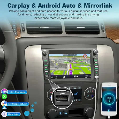 Vista 3 de Radio de coche 4G+64G de 8 núcleos para Chevrolet Chevy Silverado Impala GMC Sierra Acadia Enclave Yukon 2007-2012, pantalla táctil IPS estéreo