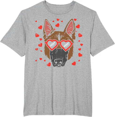 Vista 84 de Camiseta de regalo para perro con cara de pastor alemán, Negro, S