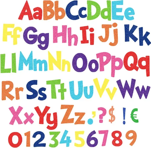 Vista 11 de Tenare Juego de 268 letras grandes para tablón de anuncios de 5 pulgadas, letras del alfabeto de pizarra, recortes de letras para exhibir tableros