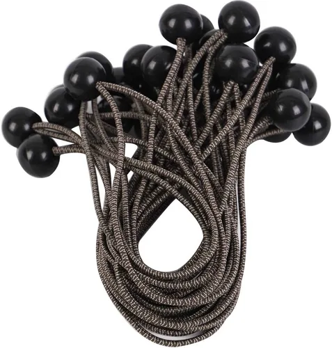 Vista 5 de XSTRAP STANDARD 28 cuerdas elásticas de bola, 9 pulgadas, resistentes bolas de cuerda Bungie para toldo, lona con cuerda elástica para toldo, lona