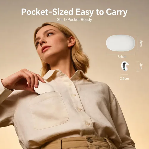 Vista 7 de Auriculares planos para dormir de lado, Bluetooth Mini invisible para dormir de lado, pequeños, inalámbricos, cómodos, para orejas pequeñas Negro