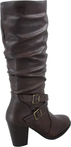 Vista 3 de Forever Link FZ-Safety-52 - Botas de tacón grueso con cremallera completa para mujer