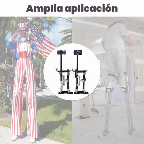 Vista 7 de Zancos para Paneles de Yeso de 15-23 Pulgadas de Altura Ajustable Elevadores Herramienta de Aluminio para Pintura Acabado Poda de Ramas Limpieza