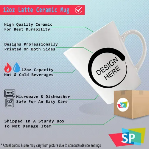 Vista 2 de Taza de café con leche personalizada de cerámica Taza de girasol y mariquita Naturaleza Flores y plantas Taza de té 12 Oz Texto personalizado aquí