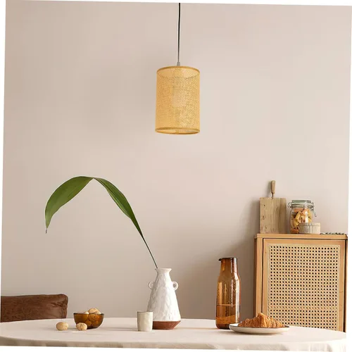 Vista 5 de Lámpara de escritorio, lámpara de mesa, ventilador de techo, lámpara de casa de campo, cubierta de lámpara de piso, pantalla tejida para lámparas