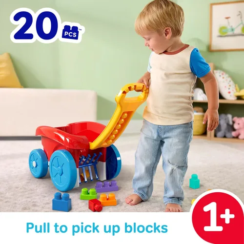 Vista 2 de MEGA BLOKS First Builders Block Scooping Wagon - Bloques de juguete